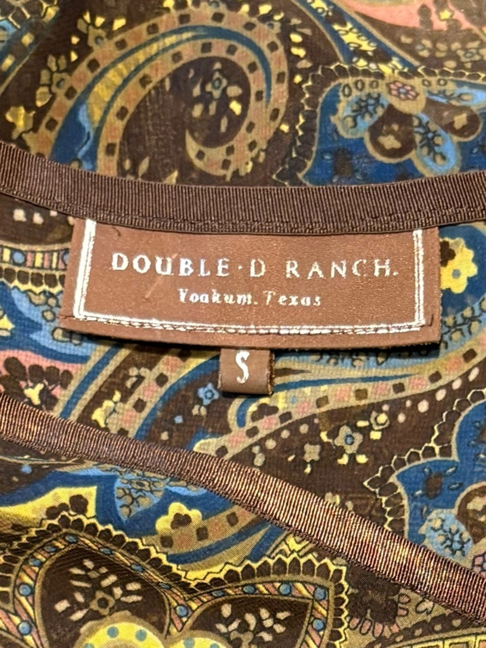 Double D Ranch Y2K Woodlands Paisley Georgette Tank Top Womens S Coastal Cowgirl - Picture 3 of 10